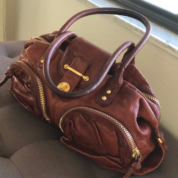 BOTKIER EMBOSSED LEATHER HANDLE BAG - Picture 3 of 5